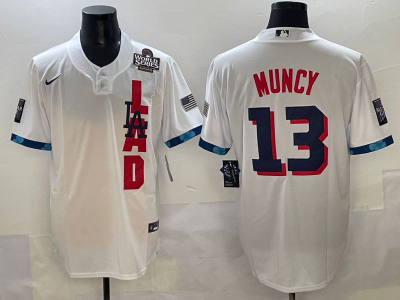 Men 2025 Los Angeles Dodgers #13 Muncy White All star Nike MLB Jersey style 5->chicago cubs->MLB Jersey